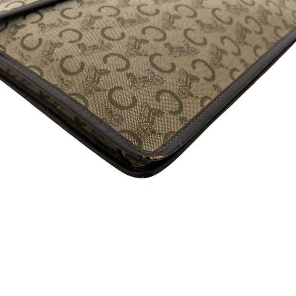 Celine clutch bag ec-24121 beige brown C Macadam canvas leather CELINE metal ... - Picture 4 of 11